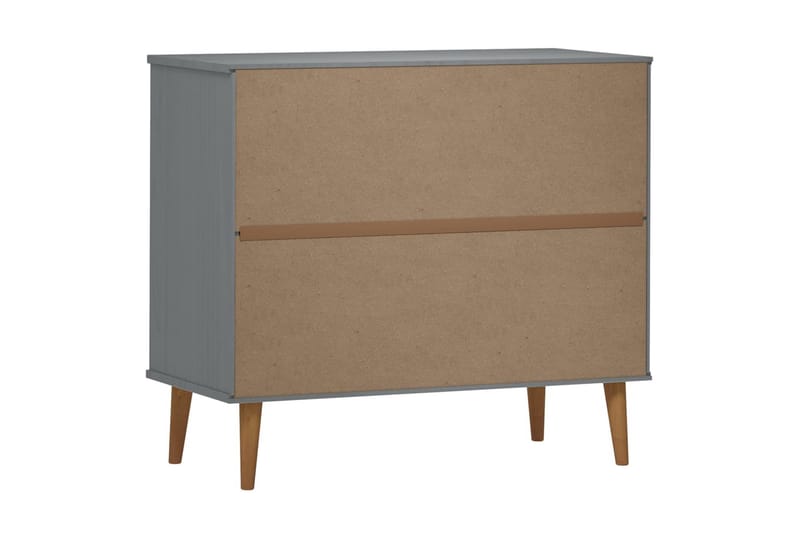 beBasic Skåp grå 90x40x80 cm massiv furu - Förvaring - Förvaringsmöbler - Skänkar & sideboards