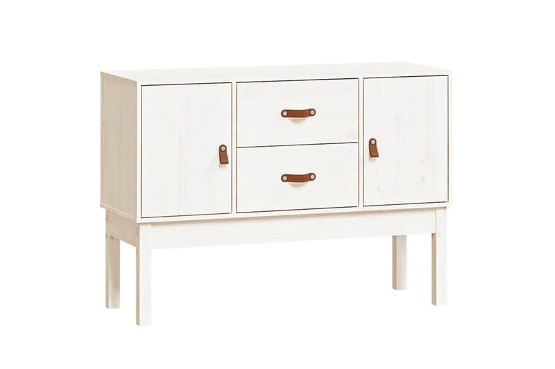 beBasic Skåp vit 110x40x78 cm massiv furu - Förvaring - Förvaringsmöbler - Skänkar & sideboards