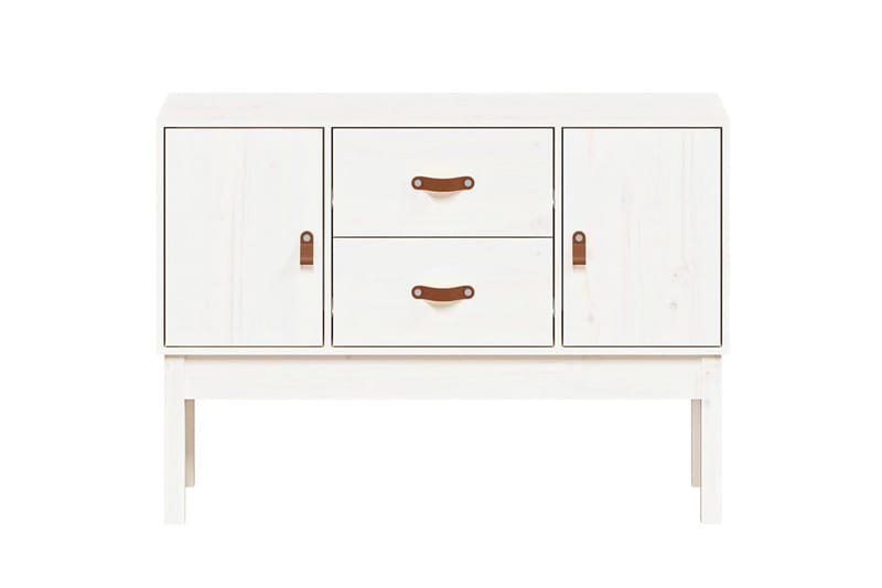 beBasic Skåp vit 110x40x78 cm massiv furu - Förvaring - Förvaringsmöbler - Skänkar & sideboards