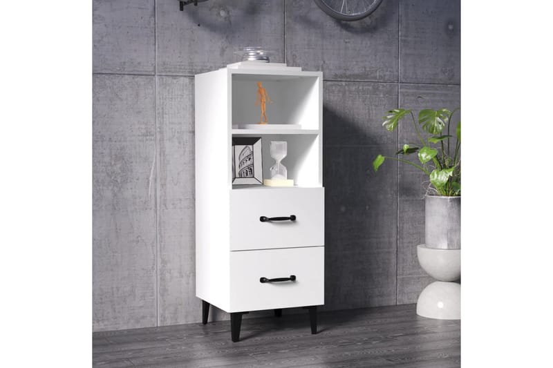 beBasic Skåp vit 34,5x34x90 cm konstruerat trä - Förvaring - Förvaringsmöbler - Skänkar & sideboards