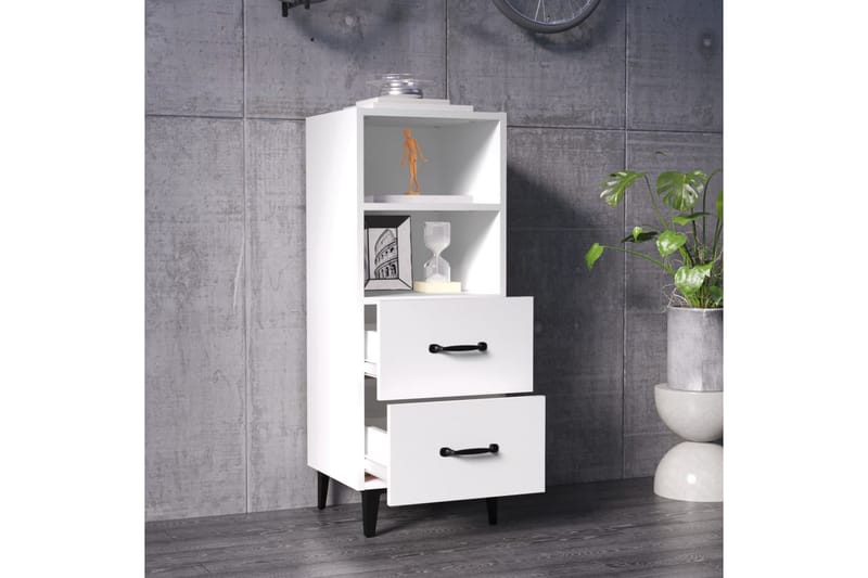 beBasic Skåp vit 34,5x34x90 cm konstruerat trä - Förvaring - Förvaringsmöbler - Skänkar & sideboards