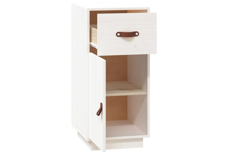 beBasic Skåp vit 34x40x75 cm massiv furu - Förvaring - Förvaringsmöbler - Skänkar & sideboards