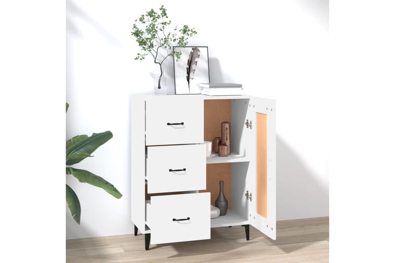 beBasic Skåp vit 69,5x34x90 cm konstruerat trä - Förvaring - Förvaringsmöbler - Skänkar & sideboards