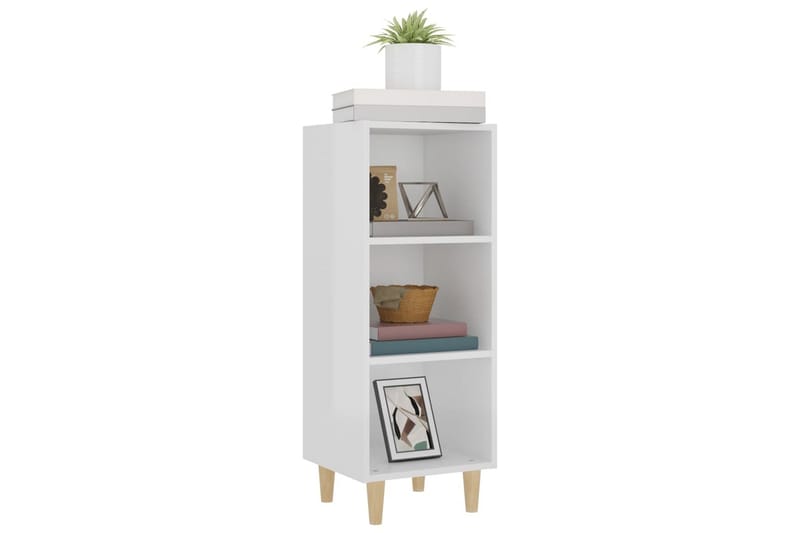 beBasic Skåp vit högglans 34,5x32,5x90 cm konstruerat trä - Förvaring - Förvaringsmöbler - Skänkar & sideboards