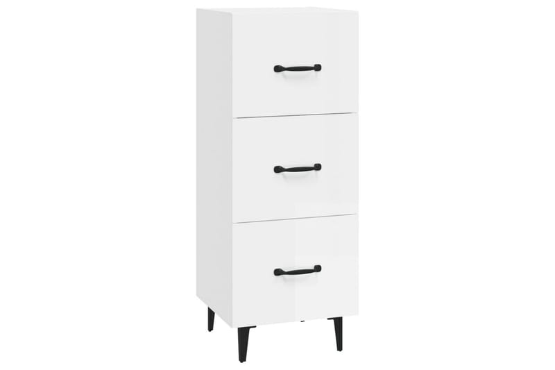 beBasic Skåp vit högglans 34,5x34x90 cm konstruerat trä - Förvaring - Förvaringsmöbler - Skänkar & sideboards