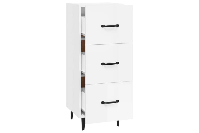 beBasic Skåp vit högglans 34,5x34x90 cm konstruerat trä - Förvaring - Förvaringsmöbler - Skänkar & sideboards