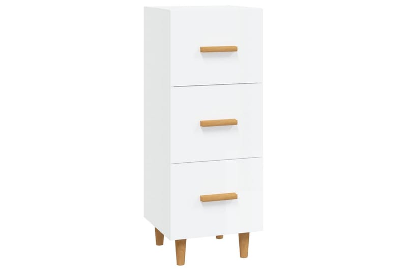 beBasic Skåp vit högglans 34,5x34x90 cm konstruerat trä - Förvaring - Förvaringsmöbler - Skänkar & sideboards