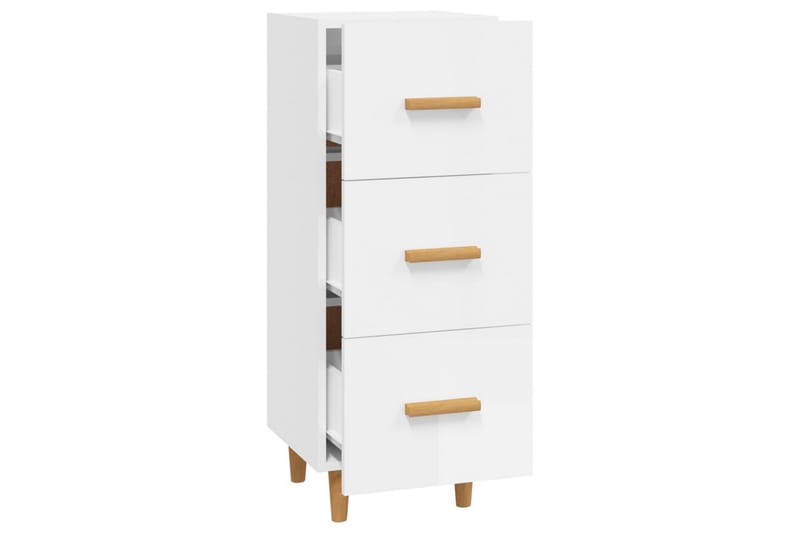 beBasic Skåp vit högglans 34,5x34x90 cm konstruerat trä - Förvaring - Förvaringsmöbler - Skänkar & sideboards