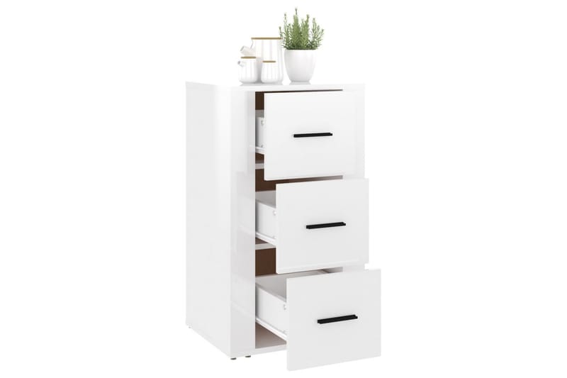 beBasic Skåp vit högglans 40x33x70 cm konstruerat trä - Förvaring - Förvaringsmöbler - Skänkar & sideboards