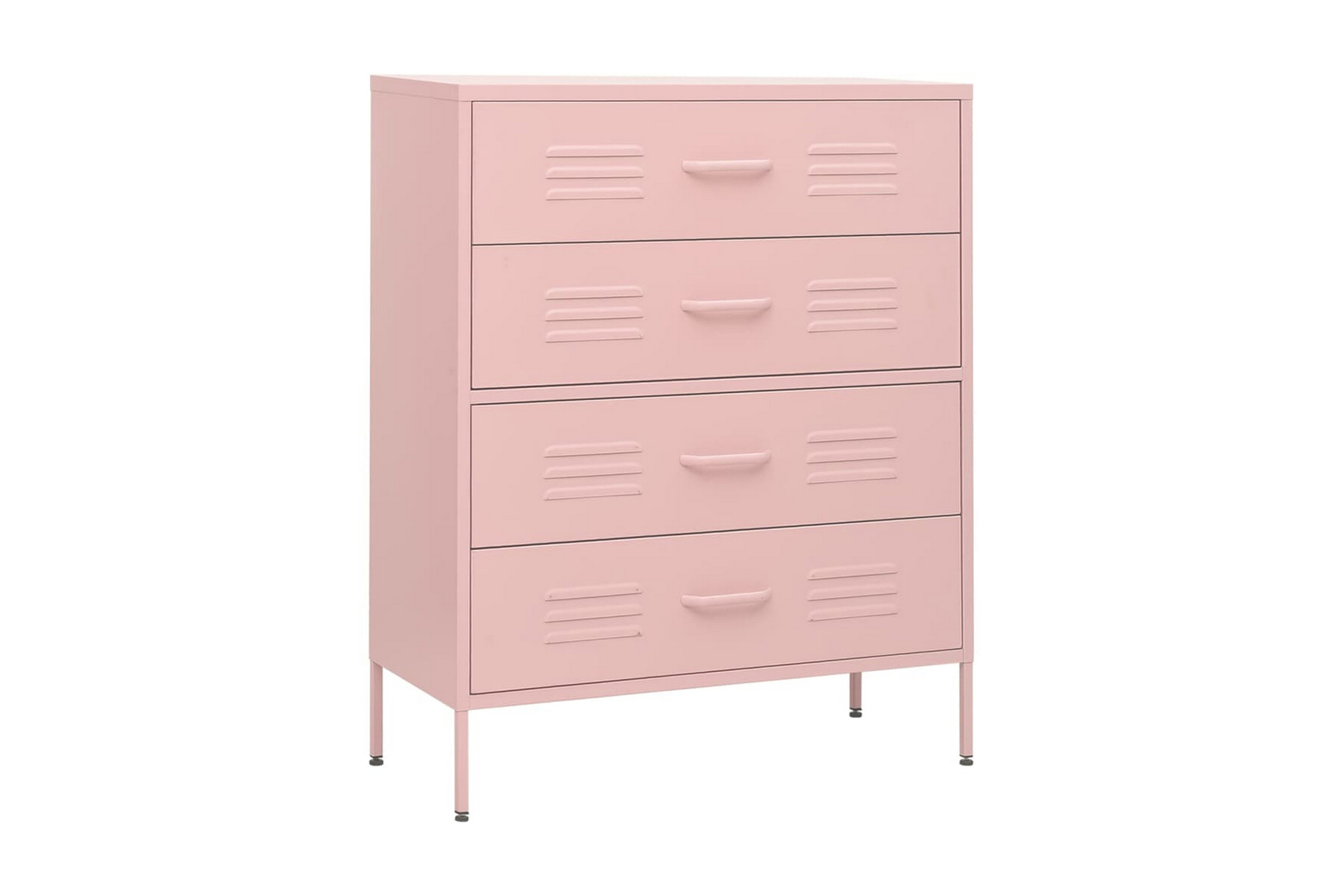 Be Basic Byrå rosa 80x35x101,5 cm stål – Rosa