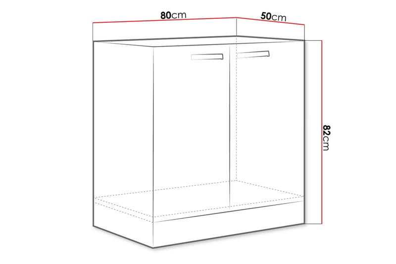 BIANCO Skåp för tvättmaskin 80x52x82 cm - Vit - Förvaring - Förvaringsmöbler - Byrå