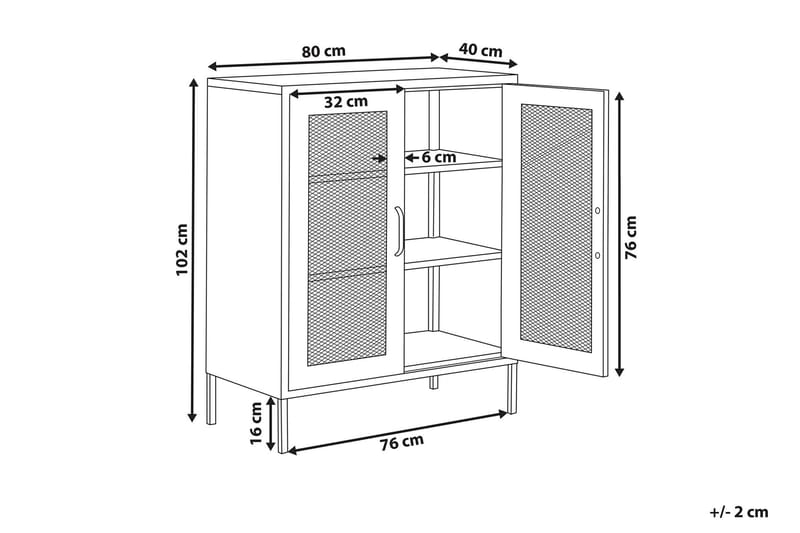 CARDRONA Skåp 80x40 cm Stål/Svart - Förvaring - Förvaringsmöbler - Byrå