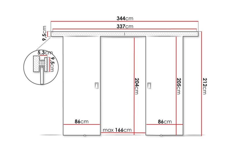 Clonmore Highboard Vit - Förvaring - Förvaringsmöbler - Byrå