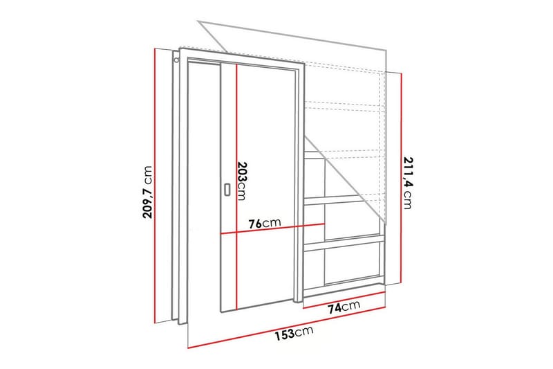 Clonmore Highboard Vit - Förvaring - Förvaringsmöbler - Byrå