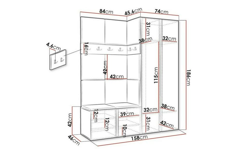 Dunvegan Highboard Brun - Förvaring - Förvaringsmöbler - Byrå