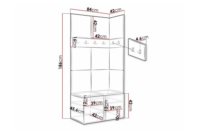 Dunvegan Highboard Brun - Förvaring - Förvaringsmöbler - Byrå