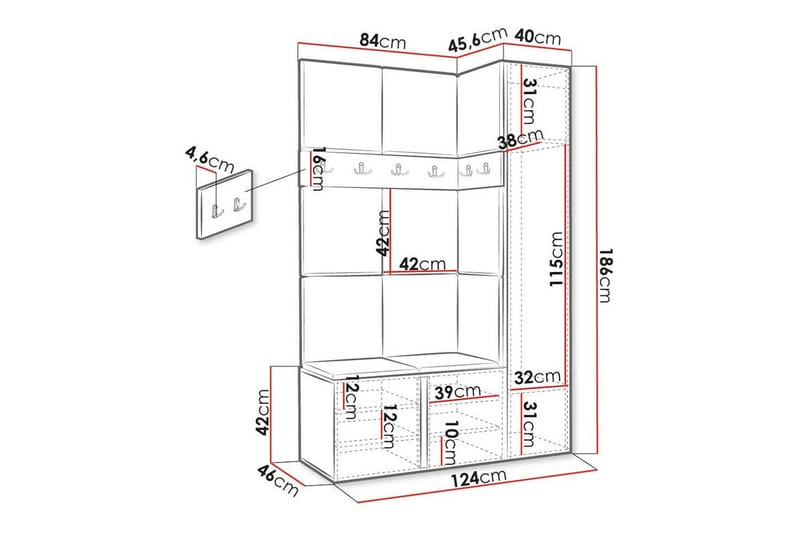 Dunvegan Highboard Brun - Förvaring - Förvaringsmöbler - Byrå