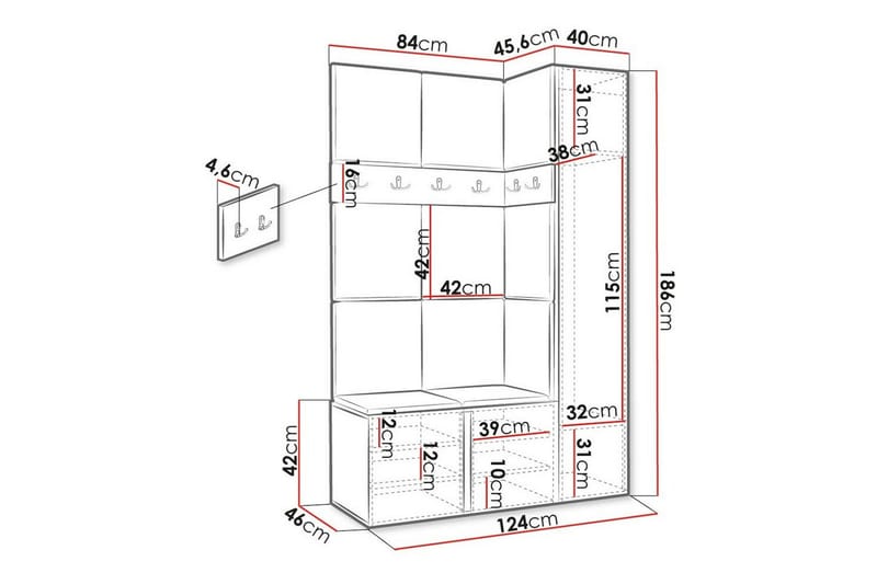 Dunvegan Highboard Brun - Förvaring - Förvaringsmöbler - Byrå