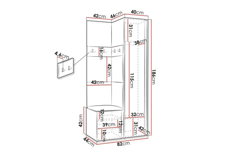 Dunvegan Highboard Svart - Förvaring - Förvaringsmöbler - Byrå