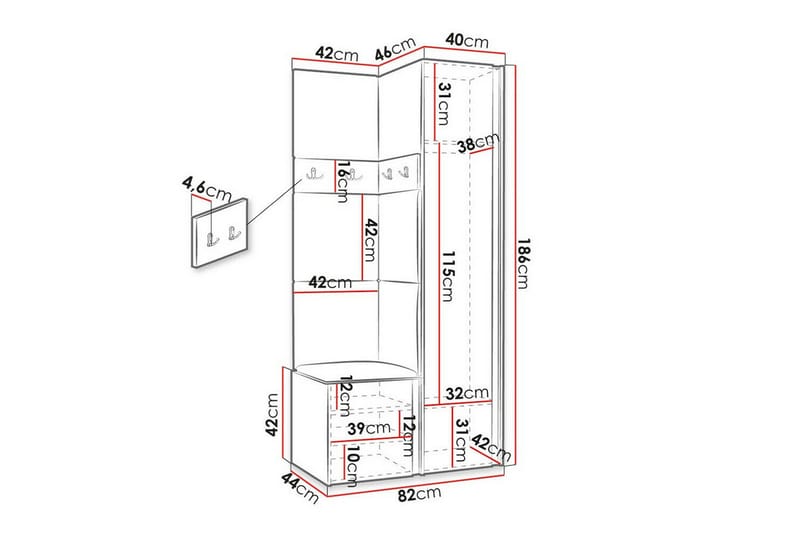 Dunvegan Highboard Svart - Förvaring - Förvaringsmöbler - Byrå