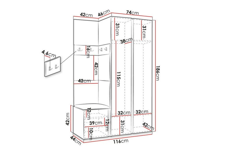 Dunvegan Highboard Svart - Förvaring - Förvaringsmöbler - Byrå