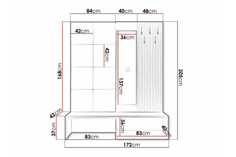 Dunvegan Highboard Svart - Förvaring - Förvaringsmöbler - Byrå