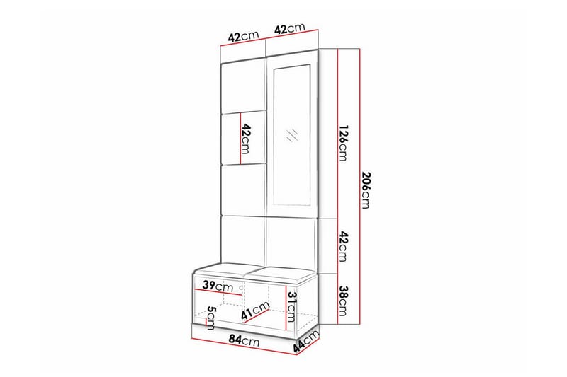 Dunvegan Highboard Svart - Förvaring - Förvaringsmöbler - Byrå