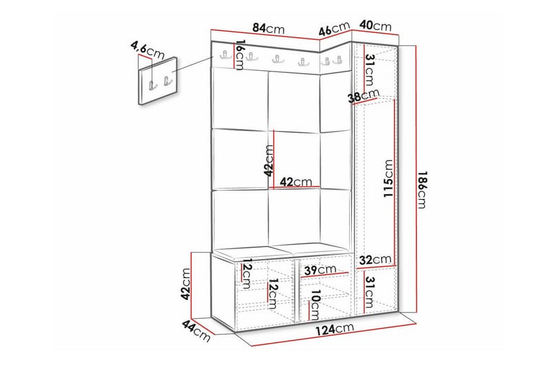 Dunvegan Highboard Svart - Förvaring - Förvaringsmöbler - Byrå