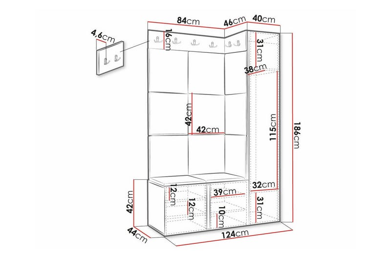 Dunvegan Highboard Svart - Förvaring - Förvaringsmöbler - Byrå