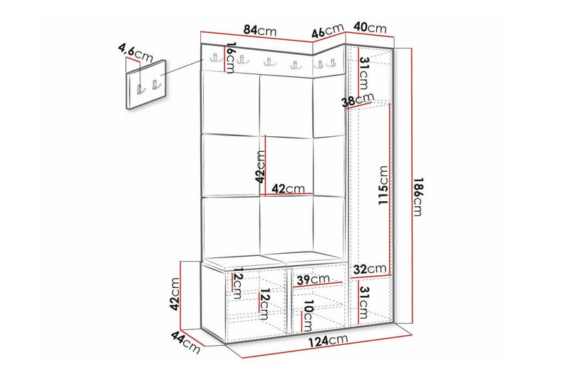 Dunvegan Highboard Svart - Förvaring - Förvaringsmöbler - Byrå