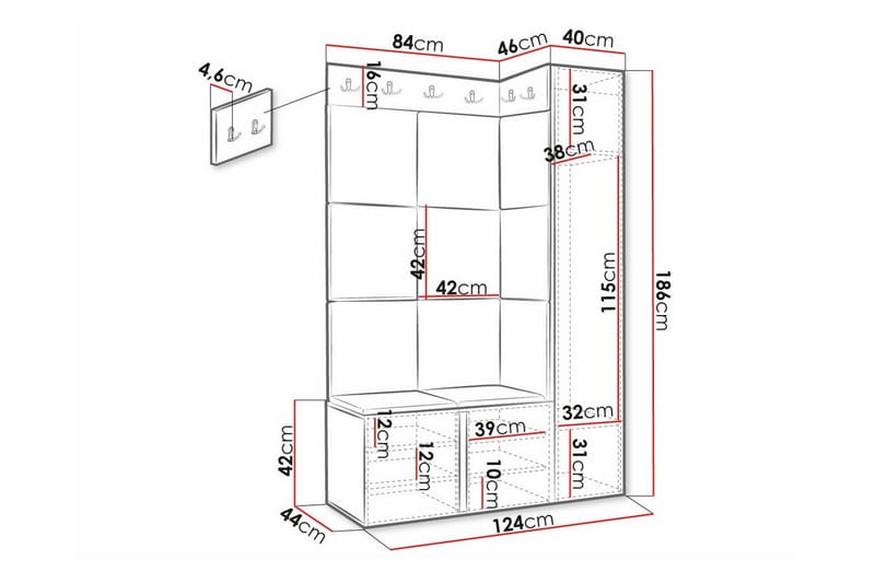 Dunvegan Highboard Svart - Förvaring - Förvaringsmöbler - Byrå