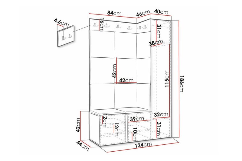 Dunvegan Highboard Svart - Förvaring - Förvaringsmöbler - Byrå