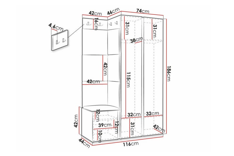 Dunvegan Highboard Svart - Förvaring - Förvaringsmöbler - Byrå