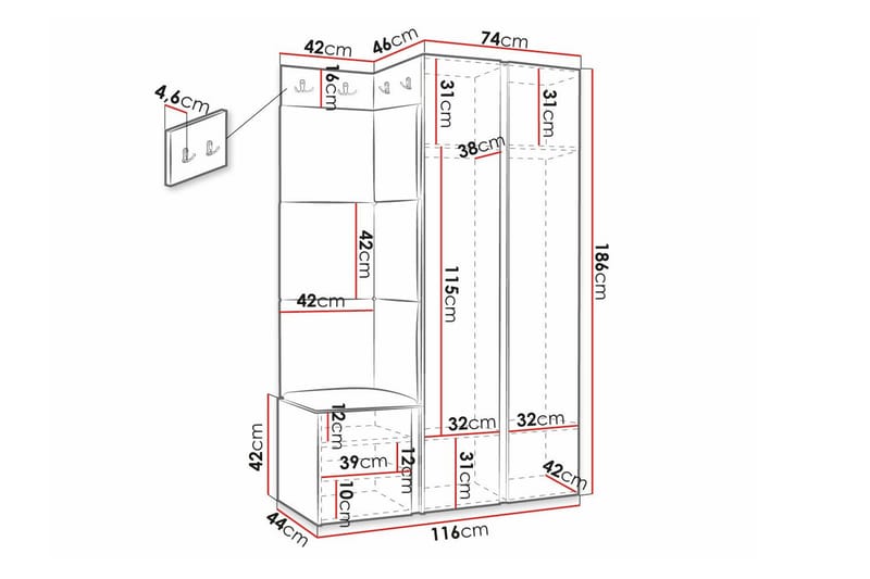 Dunvegan Highboard Svart - Förvaring - Förvaringsmöbler - Byrå