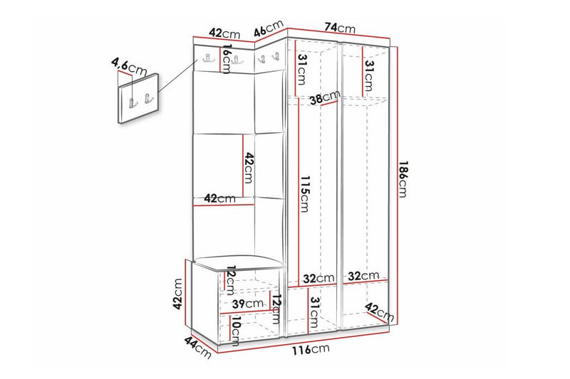 Dunvegan Highboard Svart - Förvaring - Förvaringsmöbler - Byrå