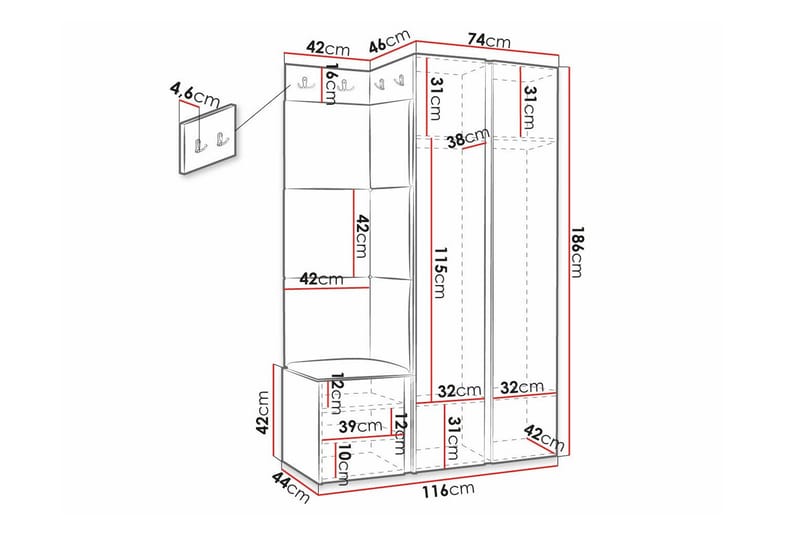 Dunvegan Highboard Svart - Förvaring - Förvaringsmöbler - Byrå