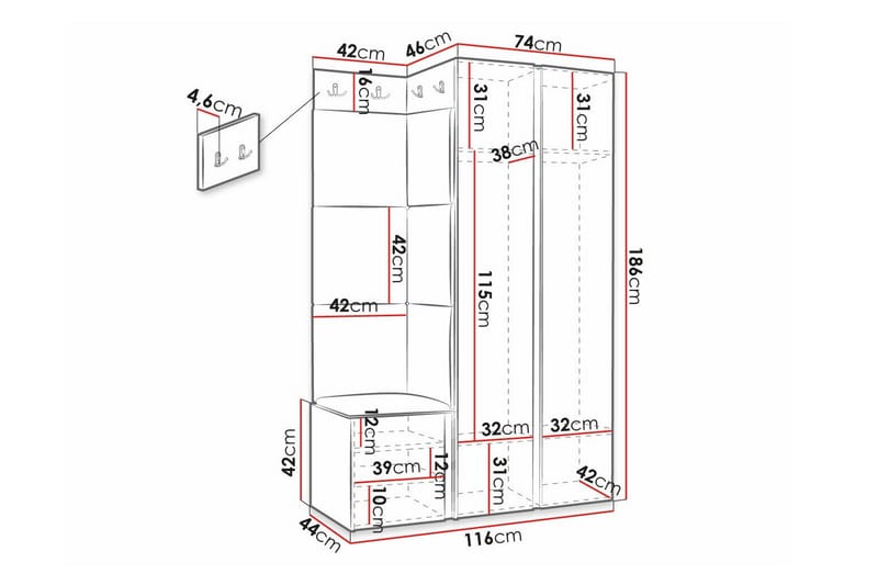 Dunvegan Highboard Svart - Förvaring - Förvaringsmöbler - Byrå