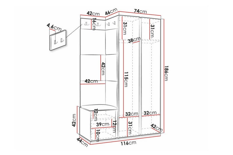 Dunvegan Highboard Svart - Förvaring - Förvaringsmöbler - Byrå