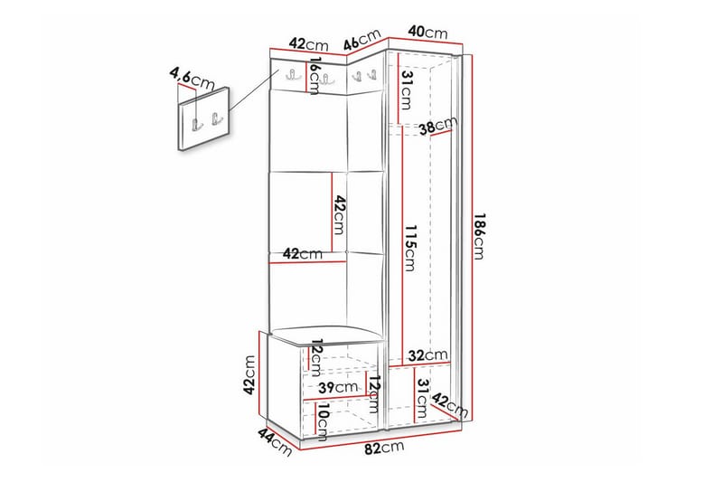 Dunvegan Highboard Svart - Förvaring - Förvaringsmöbler - Byrå