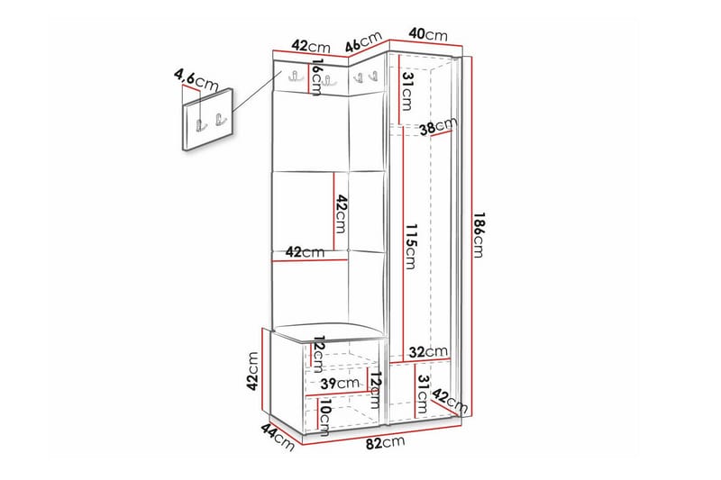 Dunvegan Highboard Svart - Förvaring - Förvaringsmöbler - Byrå