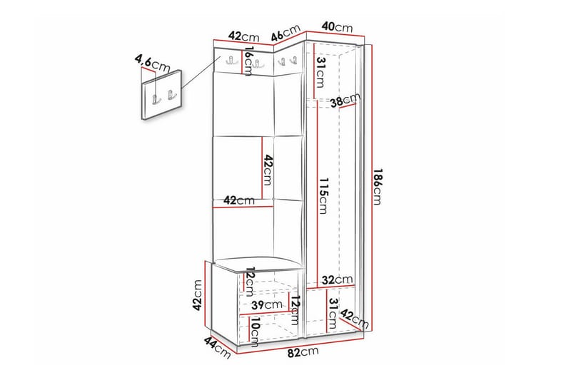 Dunvegan Highboard Svart - Förvaring - Förvaringsmöbler - Byrå