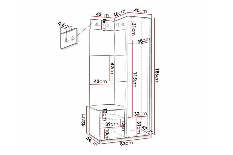 Dunvegan Highboard Svart - Förvaring - Förvaringsmöbler - Byrå