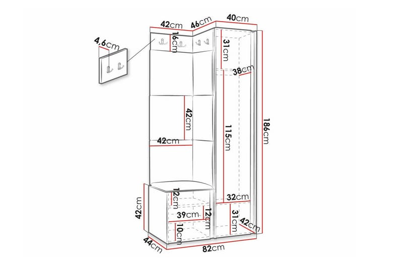 Dunvegan Highboard Svart - Förvaring - Förvaringsmöbler - Byrå