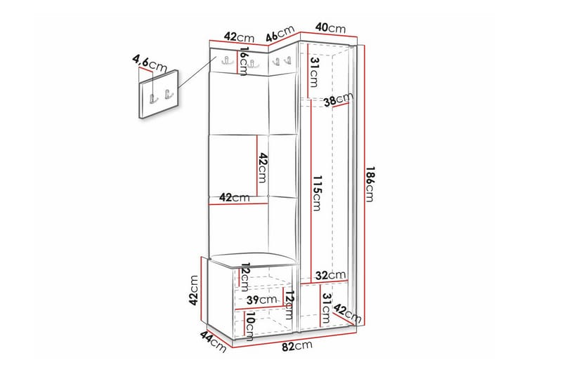 Dunvegan Highboard Svart - Förvaring - Förvaringsmöbler - Byrå