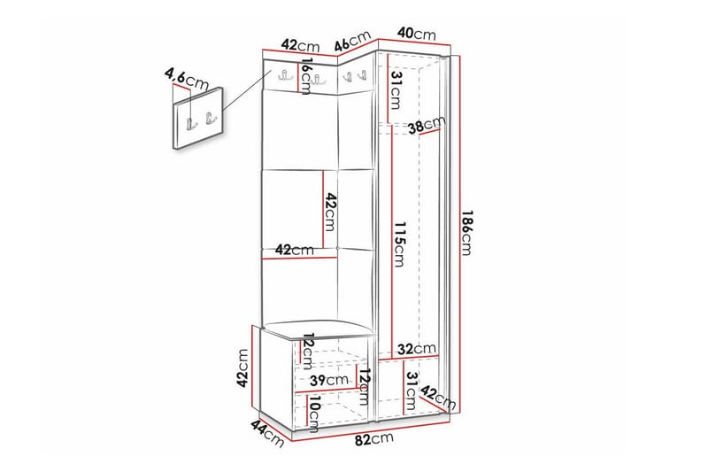 Dunvegan Highboard Svart - Förvaring - Förvaringsmöbler - Byrå