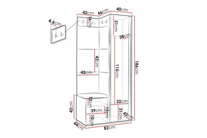 Dunvegan Highboard Svart - Förvaring - Förvaringsmöbler - Byrå