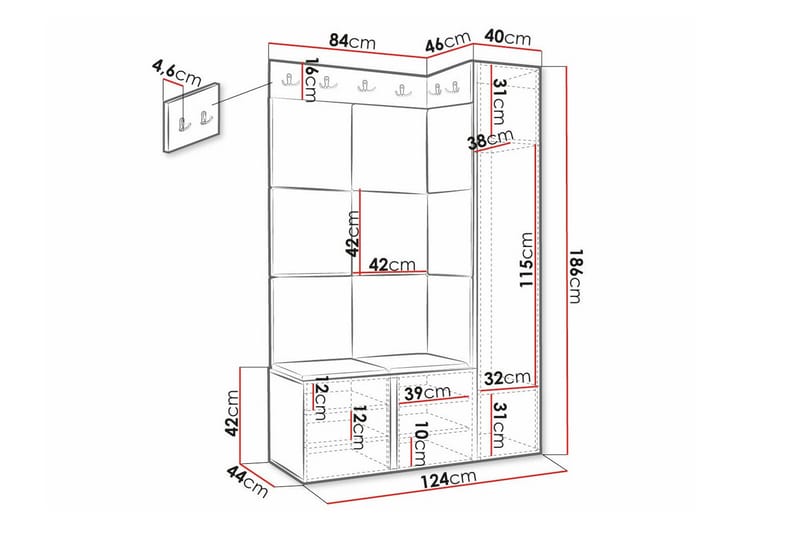 Dunvegan Highboard Svart - Förvaring - Förvaringsmöbler - Byrå