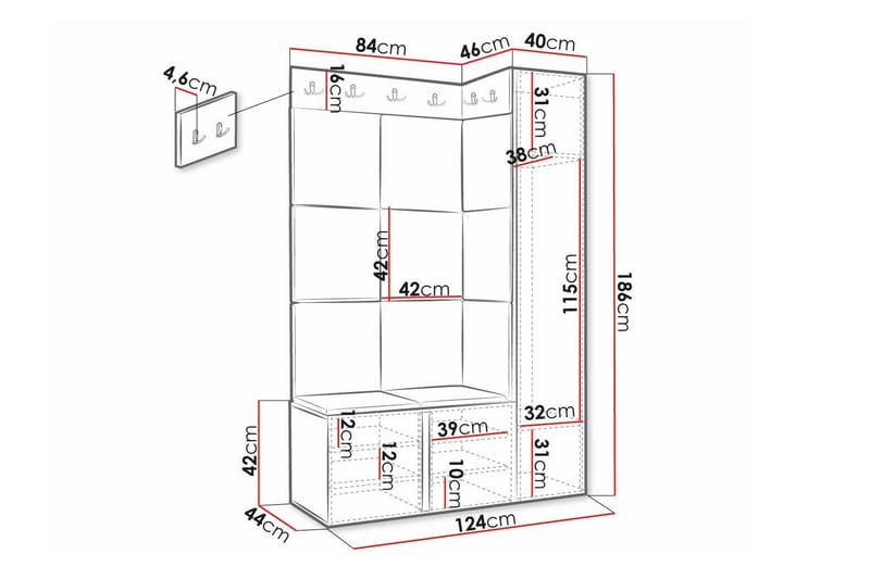 Dunvegan Highboard Svart - Förvaring - Förvaringsmöbler - Byrå