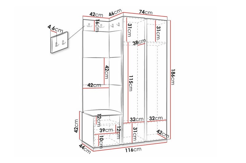 Dunvegan Highboard Svart - Förvaring - Förvaringsmöbler - Byrå