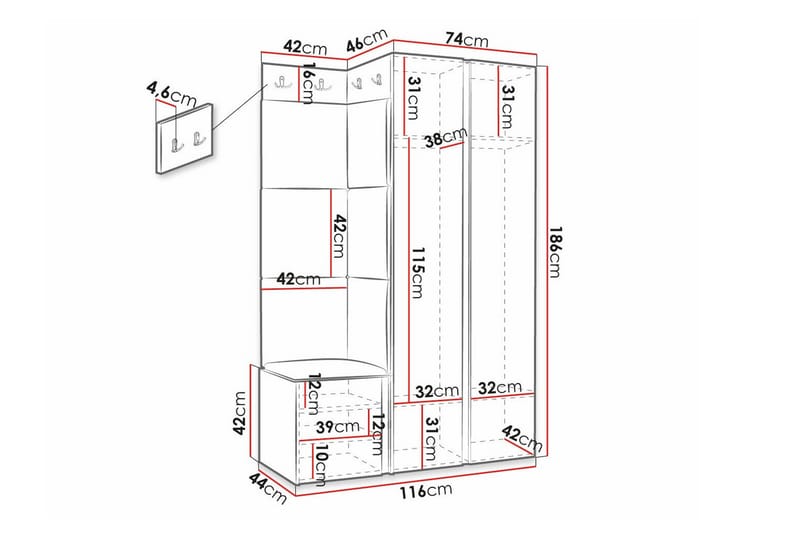 Dunvegan Highboard Svart - Förvaring - Förvaringsmöbler - Byrå